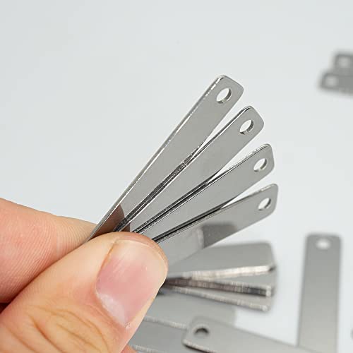 StayMax Metal Engraving Blanks Stamping Blanks Stainless Steel Rectangle Blank Tags 25 PCS - Image 4