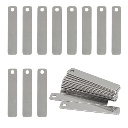 StayMax Metal Engraving Blanks Stamping Blanks Stainless Steel Rectangle Blank Tags 25 PCS - Image 1