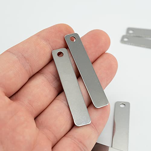 StayMax Metal Engraving Blanks Stamping Blanks Stainless Steel Rectangle Blank Tags 25 PCS - Image 3