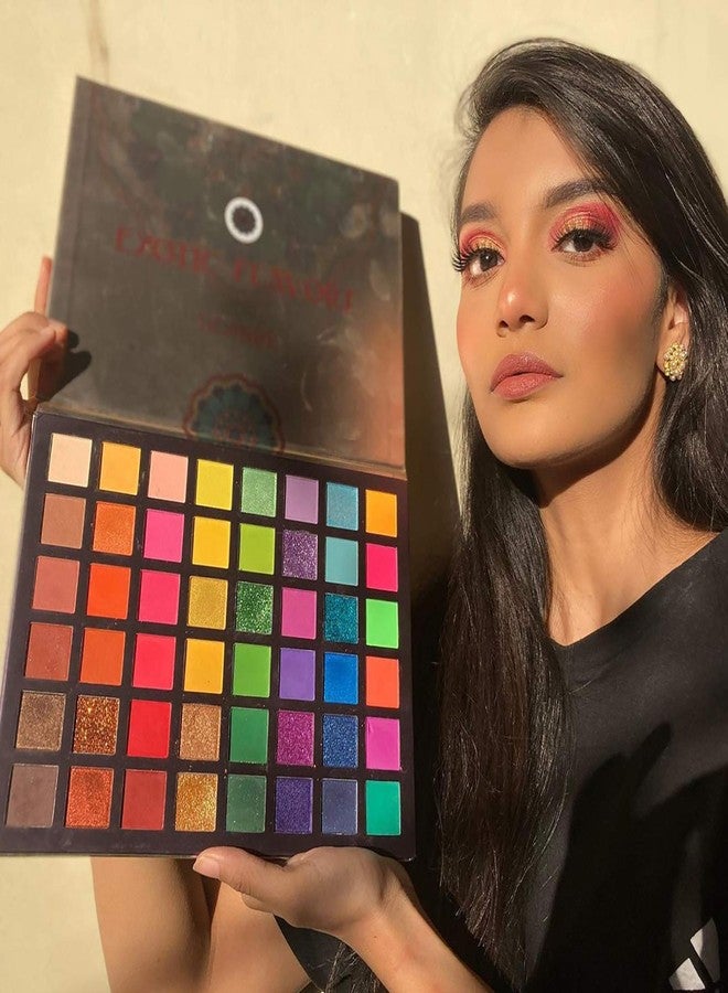 CHARMCODE UCANBE EXOTIC FLAVORS Eyeshadow Palette + 15 PCS Eye Brushes Makeup Set 48 Colors Neon Shimmer Matte Glitter Eye Shadow Po. - Image 2