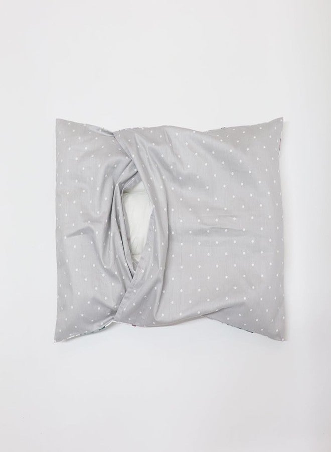 Emenpy 100% Cotton Crib Bedding Set for Baby Boys Girls,3 Pcs Baby Bed Linen Include Duvet Cover,Fitted Sheet,Pillowcase,Nursery Decoration,No Filler (Grey) - Image 4