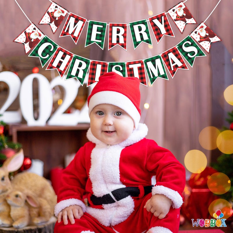 Wobbox Merry Christmas Banner, Happy Christmas Banner, Christmas Decorations Items For Home-FP1020 - Image 5