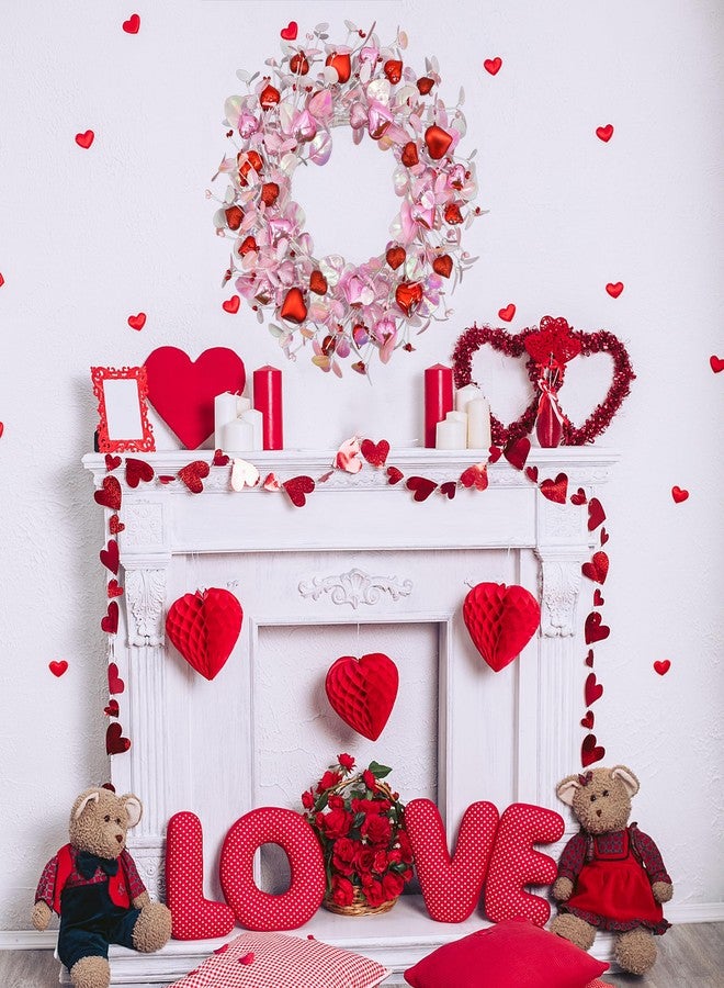 AMF0RESJ Valentine's Day Wreath for Front Door Indoor Outdoor Wedding Decor - Image 2