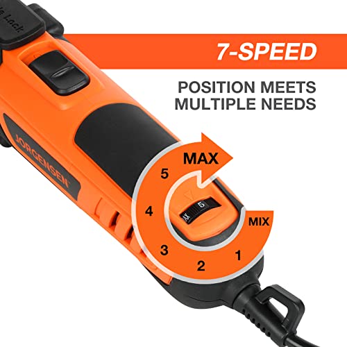 JORGENSEN Oscillating Tool 5°Oscillation Angle, 4 Amp Oscillating Multi Tools Saw, 7 Variable Speed with 16-piece Electric Multitool Blades & Carrying Bag - 70800 - Image 5