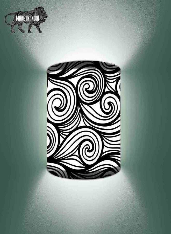 Nutcase Designer Arc Wall Mounted Lamp Lights Half Shade Bedside Fabric Lampshade Sconces - with B22 Brass Holder And Bulb - Image 1