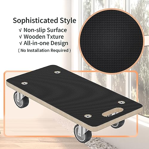 DrTakepeak Wood Platform Dolly 4 Wheels Heavy Duty Furniture Mover Dolly 550 Lbs Capacity (2 Packs) Christmas Edition Color Family Trolley Specification - Image 3