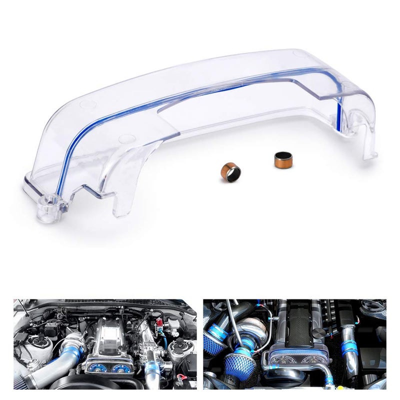 Generic PTNHZ Clear CAM Cover Timing Belt Cover Turbo CAM Pulley Compatible Relacement for 92-05 Toyota Supra 2JZ 2JZGTE Lexus 3.0L Non-VVTI  - Image 1