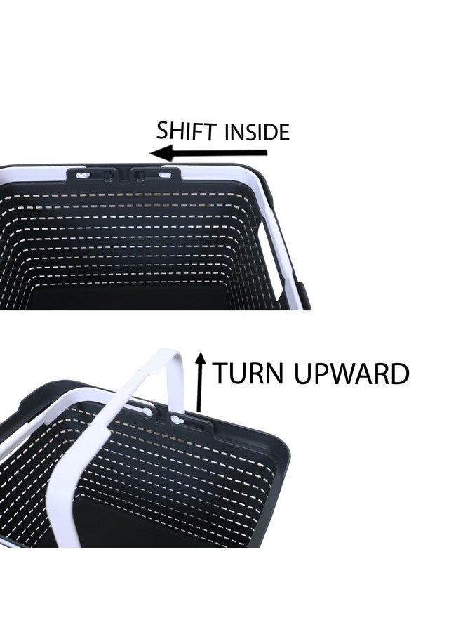 Kuber Industries Plastic Storage Basket for Fruits, Picnic, Kitchen | Stationery Storage Basket | FLORA-222 | Gray - Image 5