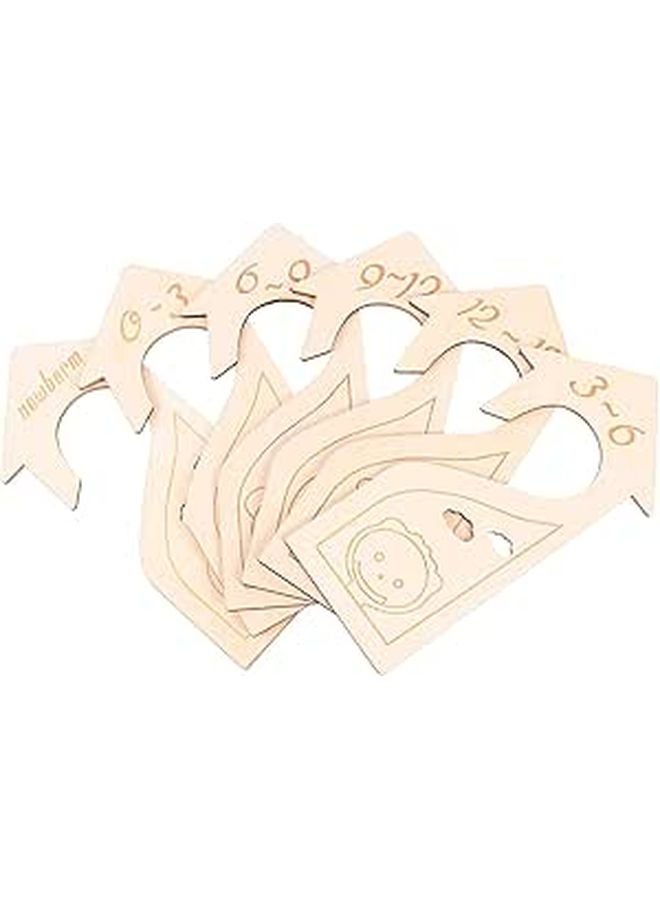 Wooden Closet Dividers 6Pcs Nursery Wardrobe Organizer For Baby Clothes Storage - Image 1