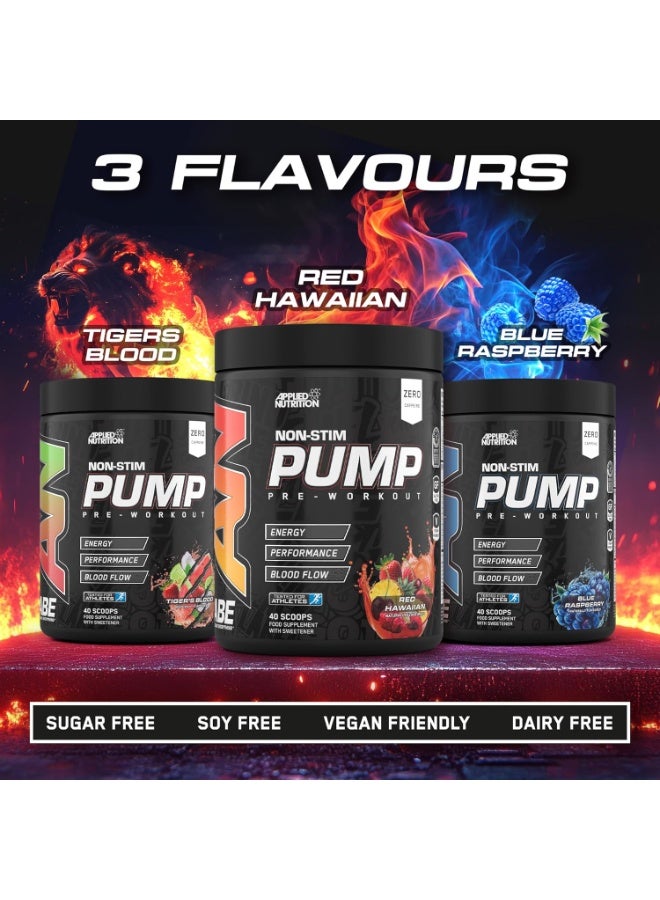 Applied Nutrition Pump Pre Workout Stim Free Food Supplement Tigers Flavor 500 Gm 40 Scoops - Image 3