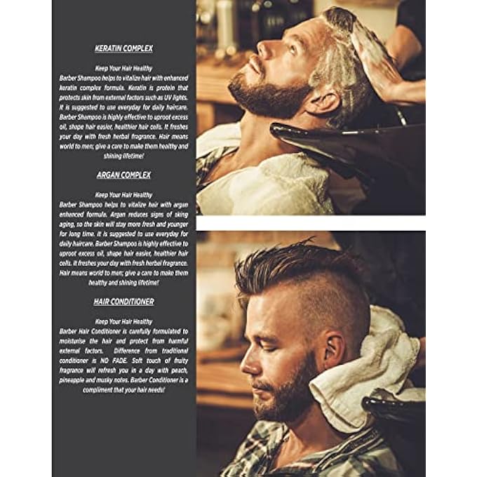 barber marmara MEN'S HAIR CONDITIONER 1150 ML HAIRDRESSER CABINET CONDITIONER MEN HAIRDRESSING SUPPLIES REDUCES HAIR LOSS BARBER SHOP HAIR TREATMENT FREE FROM SILICONE AND SALT FOR ALL HAIR TYPES - Image 3