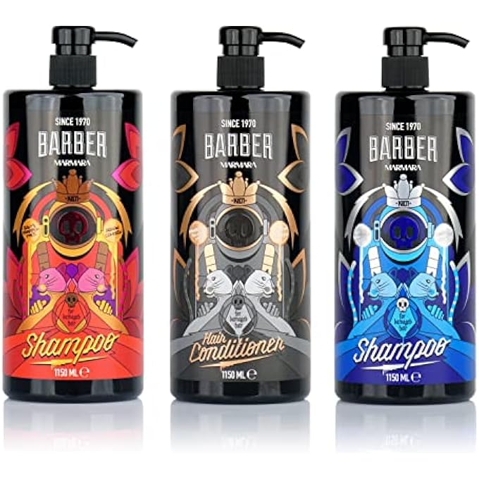 barber marmara MEN'S HAIR CONDITIONER 1150 ML HAIRDRESSER CABINET CONDITIONER MEN HAIRDRESSING SUPPLIES REDUCES HAIR LOSS BARBER SHOP HAIR TREATMENT FREE FROM SILICONE AND SALT FOR ALL HAIR TYPES - Image 2
