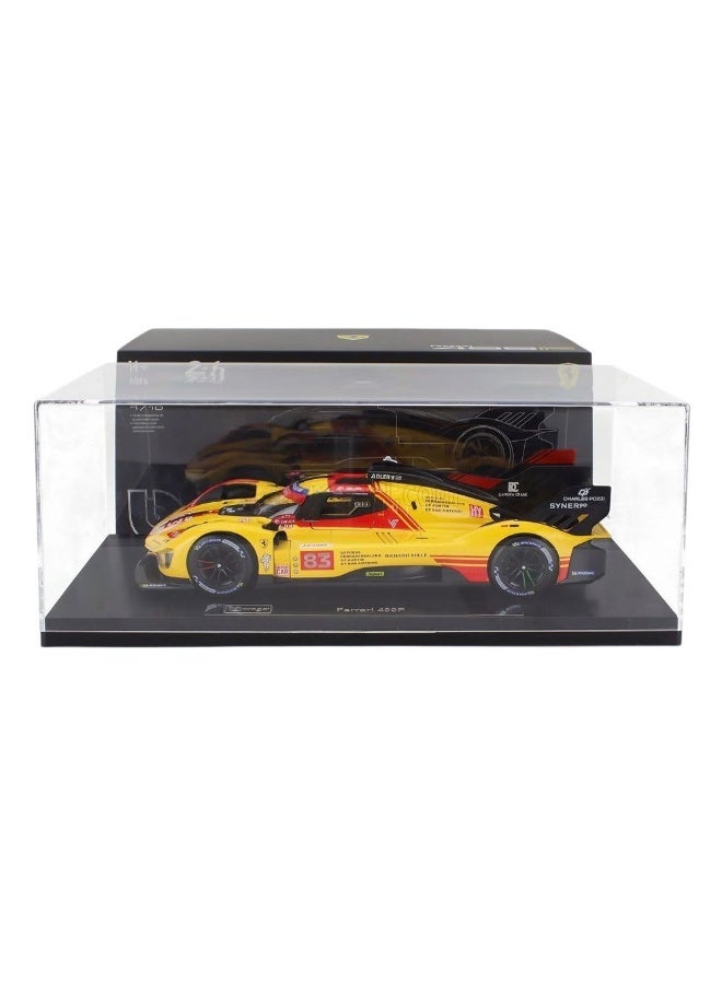 Bburago 24h LeMans 2024 Ferrari 499P #83 Robert Kubica Die-cast Car (1:18, Yellow/Red) - Image 3