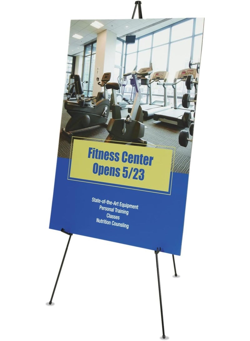 Quartet Easel Stand, Collapsible, Portable Display Stand for Home School Supplies, Home Office Supply Tripod for Posters, Paintings, Art or White Boards, Base 63" Max. Height, Supports 5 lbs. (29E) - Image 1