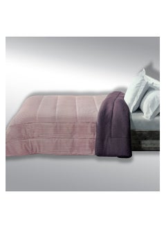 Family Bed quilt set striped fur 2 pieces size 180 x 240 cm model 2404 from Family Bed  - Image 2