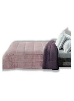 Family Bed quilt set striped fur 2 pieces size 180 x 240 cm model 2404 from Family Bed  - Image 5