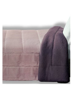 Family Bed quilt set striped fur 2 pieces size 180 x 240 cm model 2404 from Family Bed  - Image 3