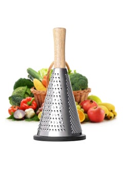 Cone Cheese Grater, Box Grater for Cheese Stainless steel Vegetable Slicer 3-sided