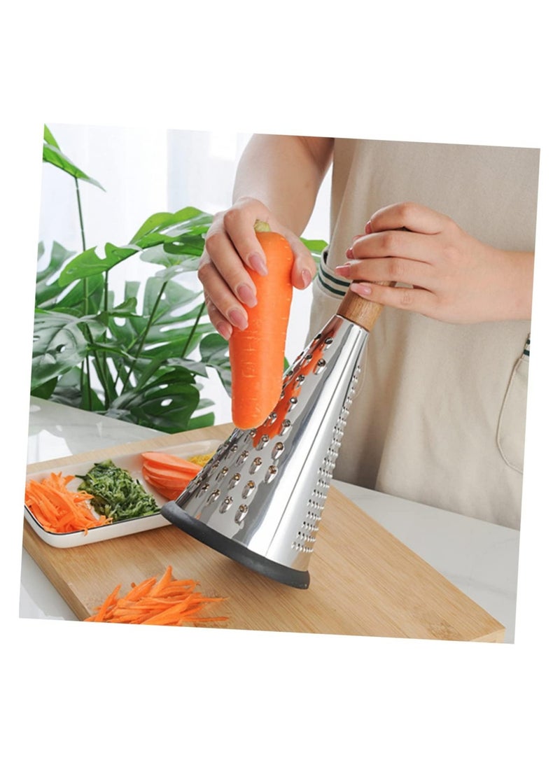 AMM - Cone Cheese Grater, Box Grater for Cheese Stainless steel Vegetable Slicer 3-sided - Image 1