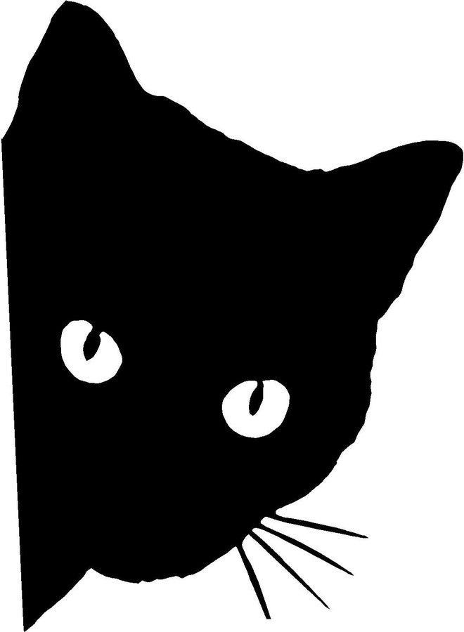 Epic Designs Bathroom Toilet Sticker Decal - Cat Peeking - Funny Fun Bathroom Decals - Image 1