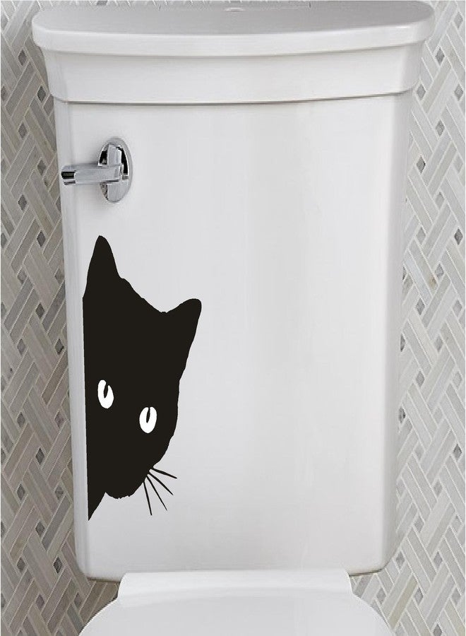 Epic Designs Bathroom Toilet Sticker Decal - Cat Peeking - Funny Fun Bathroom Decals - Image 2