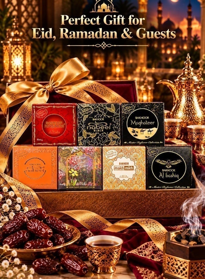 نبيل مجموعة من 7 بخور نبيل فاخر، نسايم، أسود، مخ ميخ، مغاتير، الباشق، وجنة الباقي بخور عربي فاخر لأجواء إلهية - Image 4