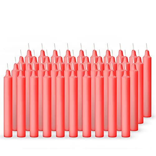 AURA DECOR AuraDecor Pack of 50 Stick Candles || Especially Meant for Healing, Chakras, Ritual Candles, Decoration, Lighting, Home Decor || Burning Time 3 to 4 Hours Each (Red), Paraffin Wax - Image 5