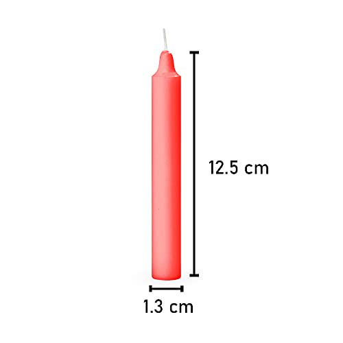 AURA DECOR AuraDecor Pack of 50 Stick Candles || Especially Meant for Healing, Chakras, Ritual Candles, Decoration, Lighting, Home Decor || Burning Time 3 to 4 Hours Each (Red), Paraffin Wax - Image 3