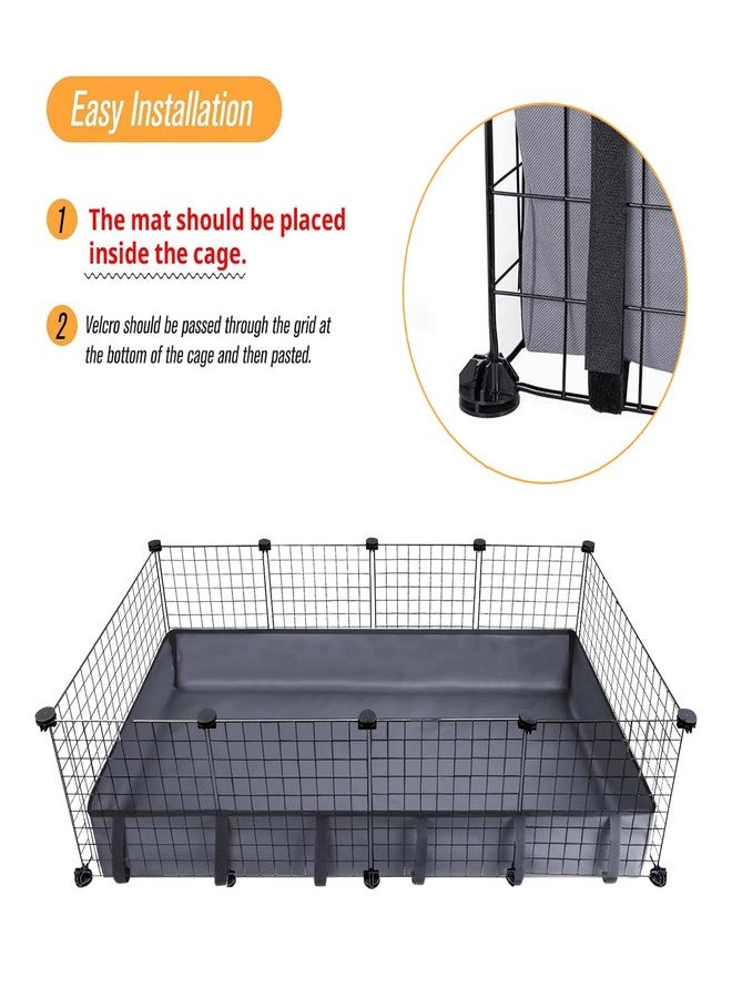 pequano Guinea Pig Cage Liner Tarp Bottom Waterproof and Washable Base Also for Rabbits Canvas Bottom, Bunny, Chinchesillas, Hedgehog, Ferrets and Other Small Animals(24x48 inches) - Image 3