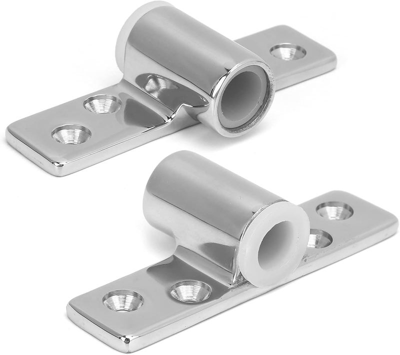 woobles Oarlock Sockets Pair Marine Oarlock Bracket 316 Stainless Steel Side Mounted Mirror Polish Finish for 1/2in Shank Oar Lock Holder Boat Accessories - Image 2