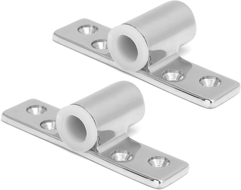 woobles Oarlock Sockets Pair Marine Oarlock Bracket 316 Stainless Steel Side Mounted Mirror Polish Finish for 1/2in Shank Oar Lock Holder Boat Accessories - Image 1
