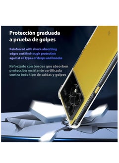 Fankalo حافظة هاتف لهاتف Xiaomi Poco X6 Pro 5G غطاء خلفي شفاف للغاية ومضاد للخدش ومضاد للصدمات من مادة TPU  - Image 2