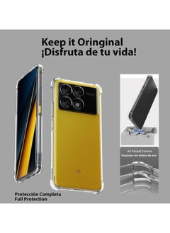 Fankalo حافظة هاتف لهاتف Xiaomi Poco X6 Pro 5G غطاء خلفي شفاف للغاية ومضاد للخدش ومضاد للصدمات من مادة TPU  - Image 3