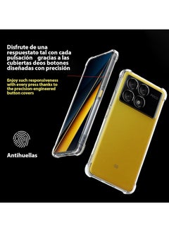 Fankalo حافظة هاتف لهاتف Xiaomi Poco X6 Pro 5G غطاء خلفي شفاف للغاية ومضاد للخدش ومضاد للصدمات من مادة TPU  - Image 5