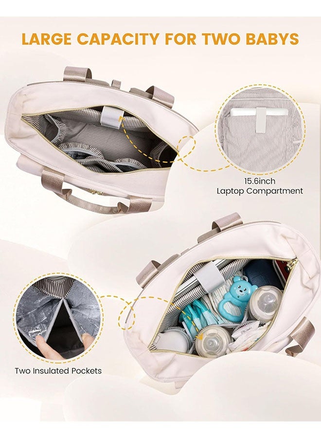 عام حقيبة حفاضات ، حقيبة ظهر الأم ، حقيبة حفاضات مع جيوب معزولة ، حقيبة حمل مع صندوق مصاصة - Image 2