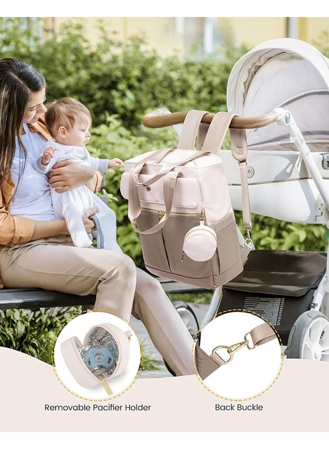 عام حقيبة حفاضات ، حقيبة ظهر الأم ، حقيبة حفاضات مع جيوب معزولة ، حقيبة حمل مع صندوق مصاصة - Image 4