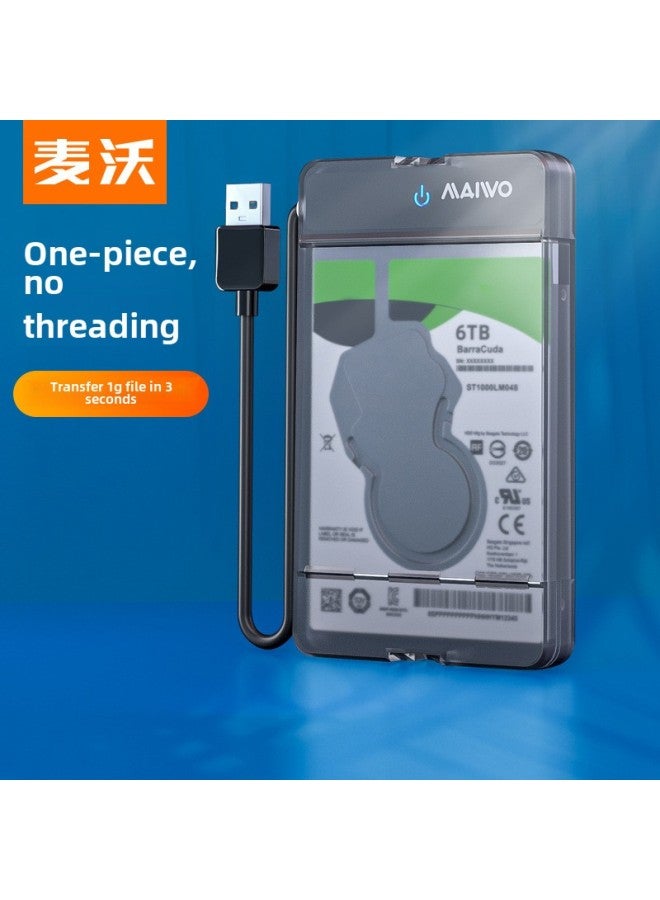 Maiwo Mobile Hard Disk Box 2.5-inch Usb3.0 Notebook Solid-state Mechanical Sata External Box K105-Color:K10435 Black  - Image 2