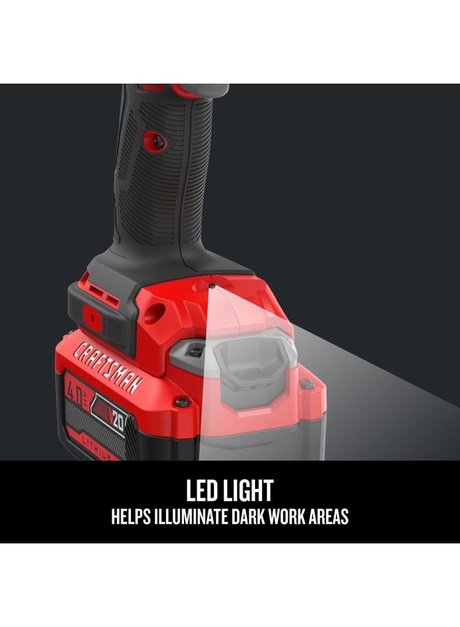 CRAFTSMAN V20 Cordless Impact Wrench, 1/2 inch, Bare Tool Only (CMCF900B) - Image 4