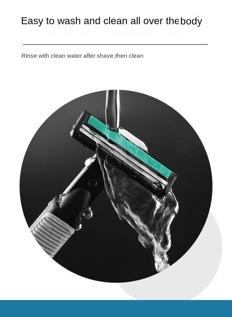 ماكينة حلاقة جيليت فيكتور اليدوية ذات الشفرة المزدوجة والرغوة، عبوة سفر متعددة الاستخدامات، شفرة واحدة ورغوة واحدة - Image 4