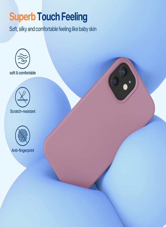 ميراكيس جراب Miracase متوافق مع هاتف iPhone 12 و iPhone 12 Pro مقاس 6.1 بوصة (2020)، جراب حماية كامل للجسم من السيليكون السائل والمطاط الهلامي، مقاوم للصدمات والسقوط (لون الكشمش الأسود) - Image 3