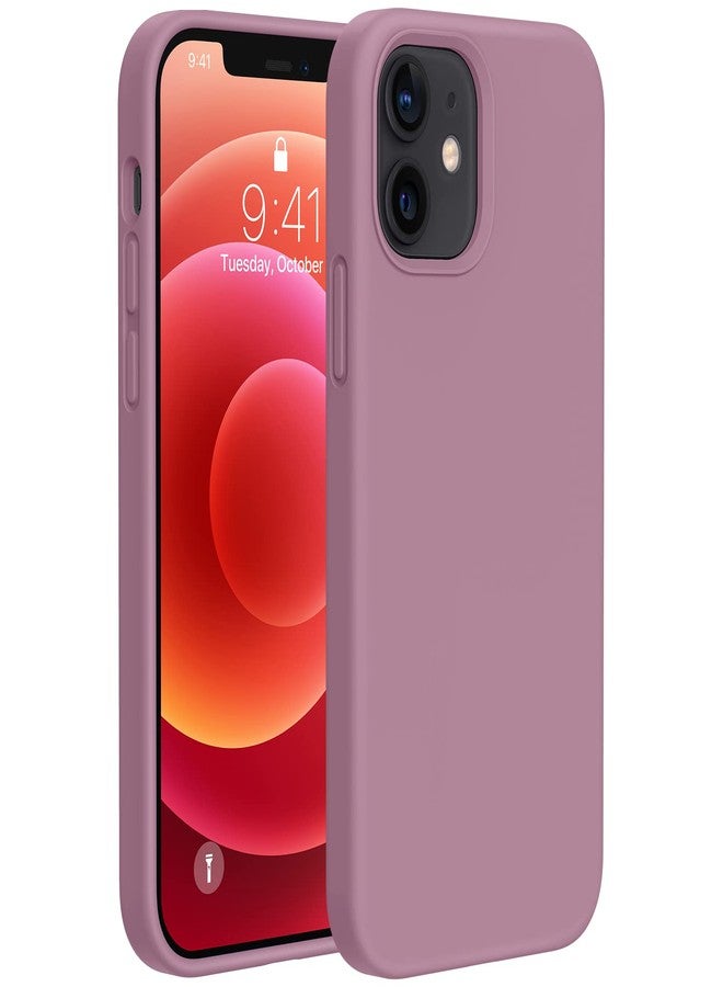 ميراكيس جراب Miracase متوافق مع هاتف iPhone 12 و iPhone 12 Pro مقاس 6.1 بوصة (2020)، جراب حماية كامل للجسم من السيليكون السائل والمطاط الهلامي، مقاوم للصدمات والسقوط (لون الكشمش الأسود) - Image 1