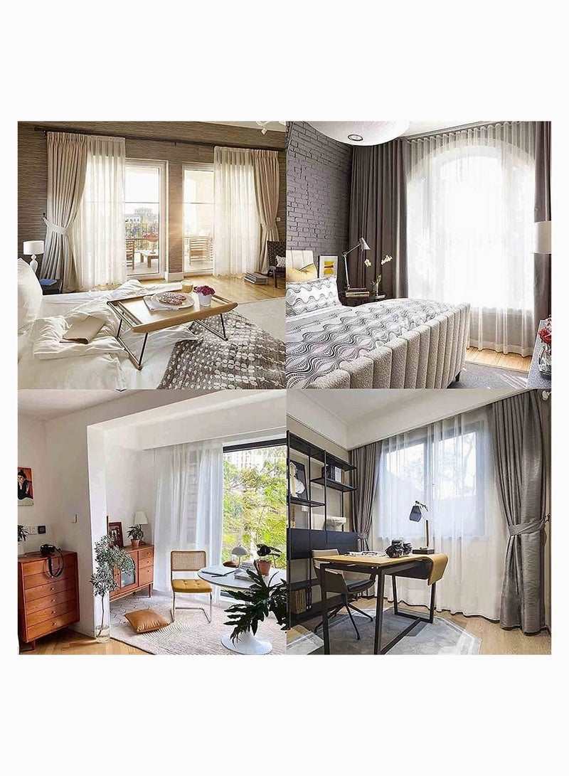 30 Piece Curtain Pleat Hooks Stainless Steel Drapery Pin for Pleated Drapes4 Prongs Pinch Pleat Hook Clips Traverse Pleater 4 End Curtain Hangers for Window Door Bathroom Curtain - Image 5