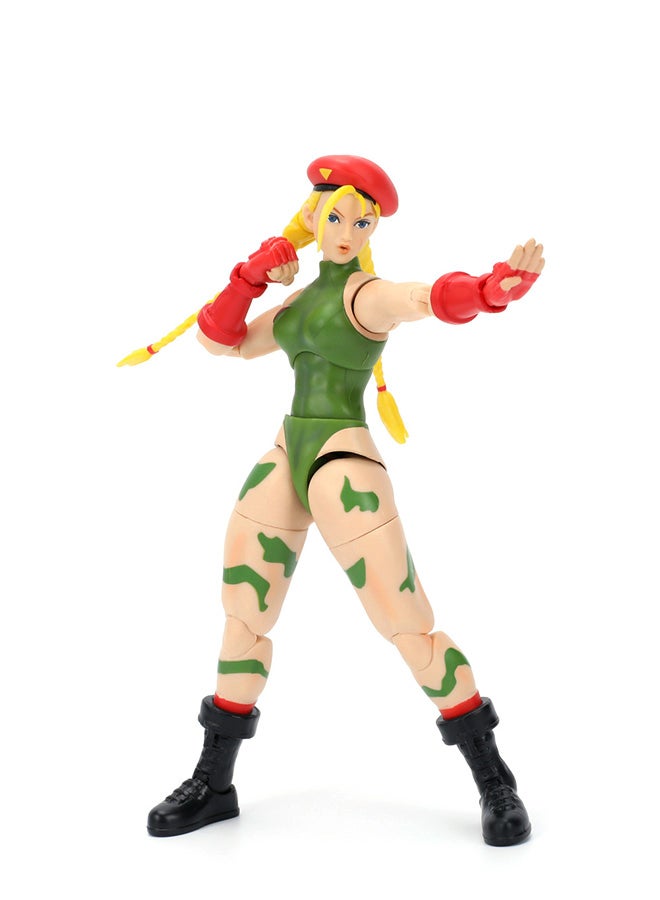Jada STREET FIGHTER CAMMY 6 inch deluxe articulated collector figure with interchangeable hands and head, accessories and 20 articulated points - Image 4