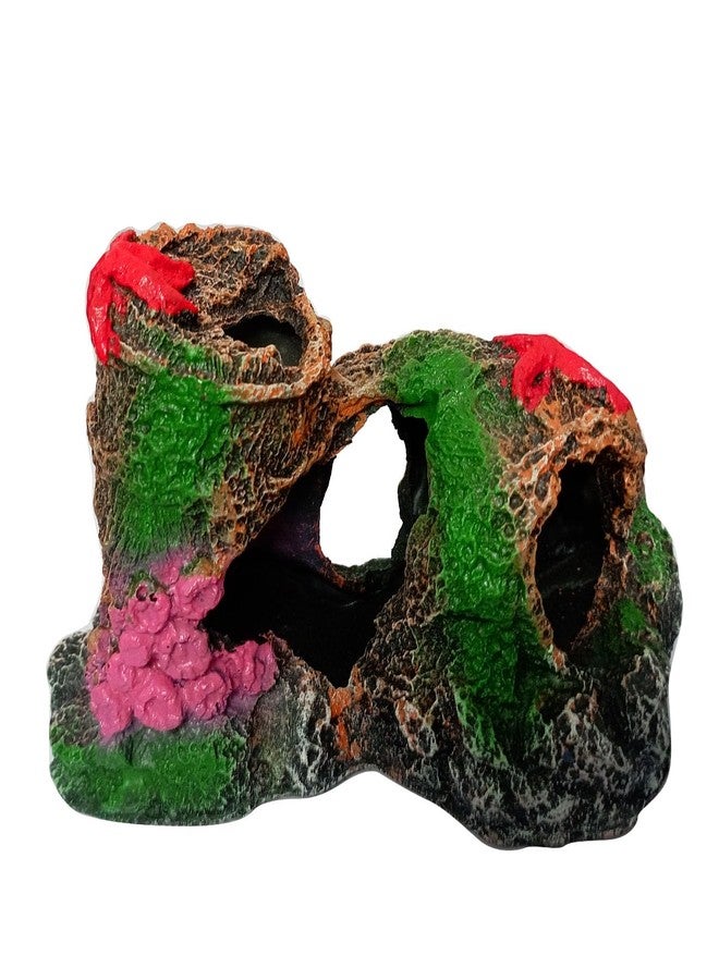 Smiling Pets Resin Baby Twin Drums Betta Log Aquarium Decorations Ornament Fish House Cave Wood House Decor for Small and Medium Fish Tank (Twin Drum+AIR Pump+Pipe) - Image 3