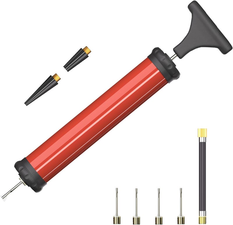 D.DUO Portable Ball Pump,Air Pump Inflator Kit with Needle,Nozzle, Extension Hose for Basketball Football Volleyball Rugby Exercise Sports Ball - Image 1