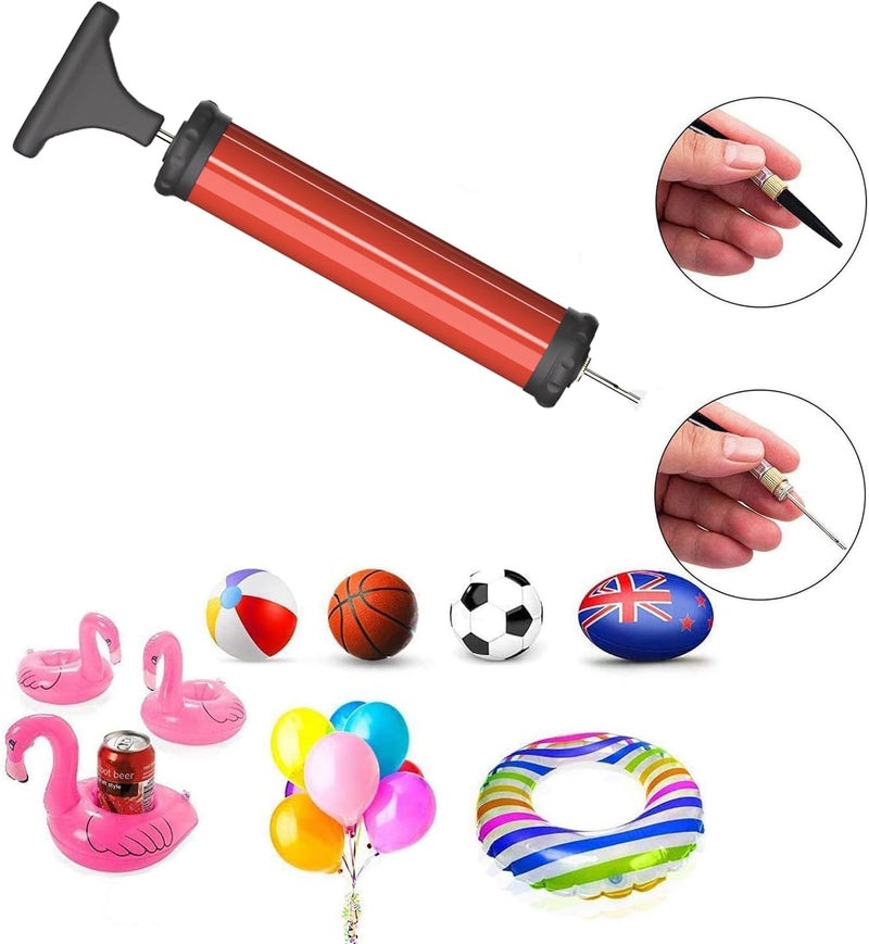 D.DUO Portable Ball Pump,Air Pump Inflator Kit with Needle,Nozzle, Extension Hose for Basketball Football Volleyball Rugby Exercise Sports Ball - Image 5