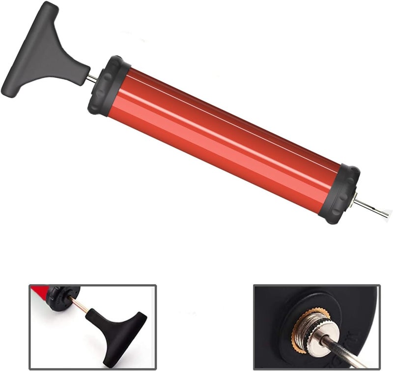 D.DUO Portable Ball Pump,Air Pump Inflator Kit with Needle,Nozzle, Extension Hose for Basketball Football Volleyball Rugby Exercise Sports Ball - Image 3
