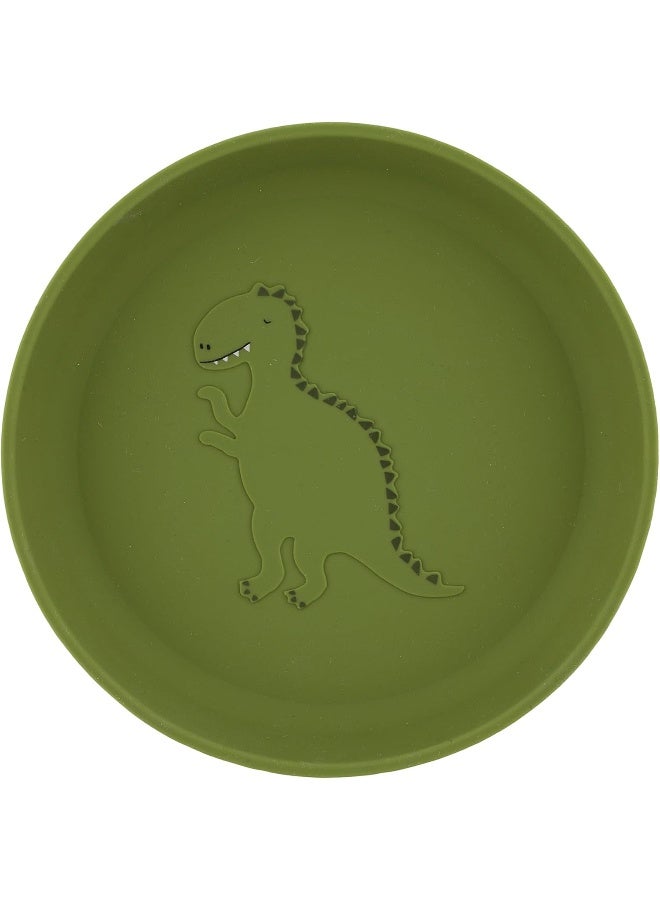 Trixie Silicone Plate - Mr. Dino - 100% Food Grade Silicone – 4m+ Durable and Easy to Clean Tableware - Perfect for Baby-Led Weaning and Independent Eating - Image 1