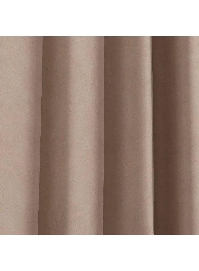 Home Box Dove 2-Piece Velvet Extra Long Dimout Curtain Set 135 x 300 cm