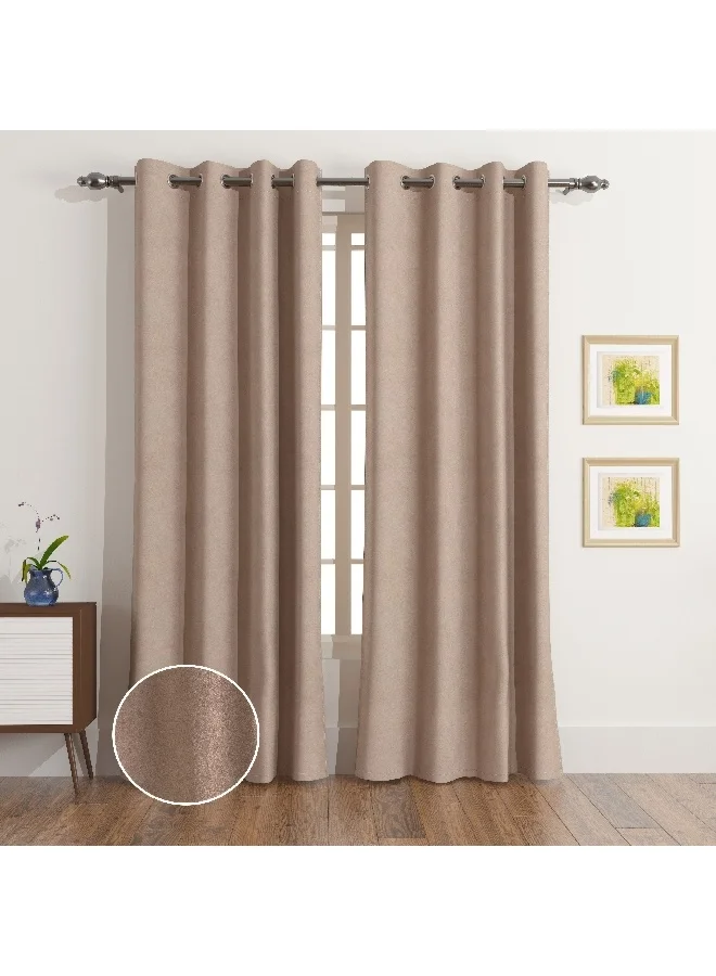 Home Box Dove 2-Piece Velvet Extra Long Dimout Curtain Set 135 x 300 cm